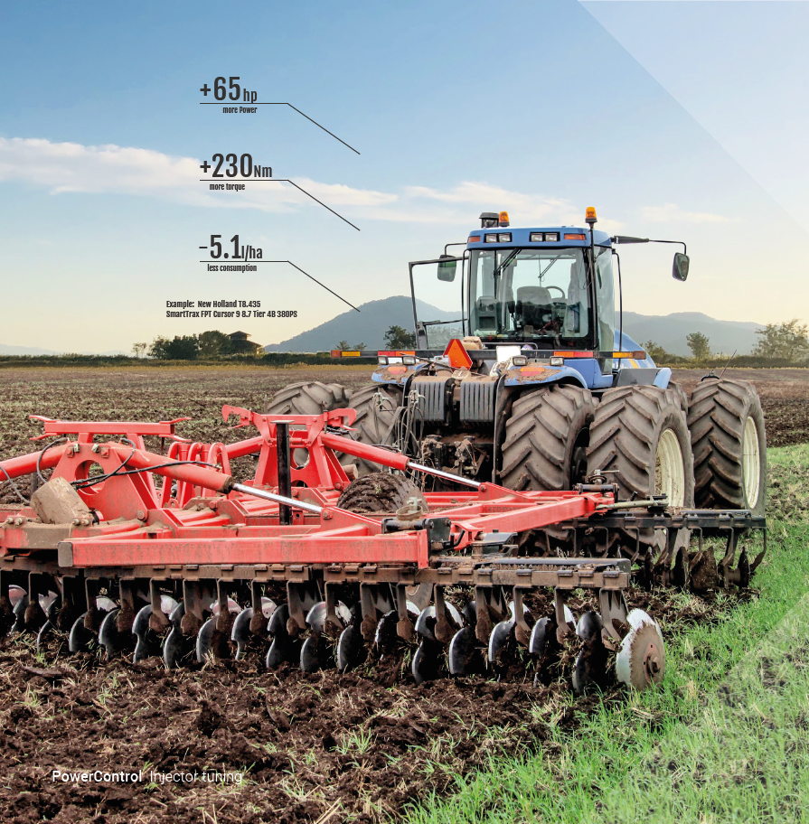 Agricultural machine displaying Power DX Benefits